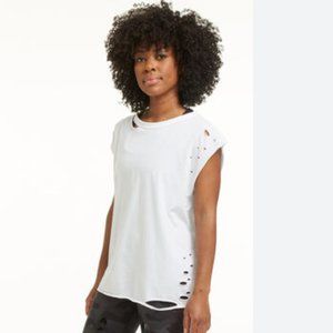 NSF Soul Cycle Harley Distressed Muscle Tee - White